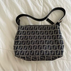 Fendi Navy Blue Zucchino Mini Shoulder Bag